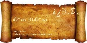 Ács Diána névjegykártya