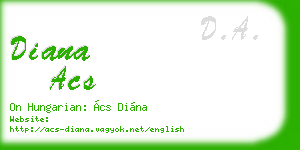 diana acs business card